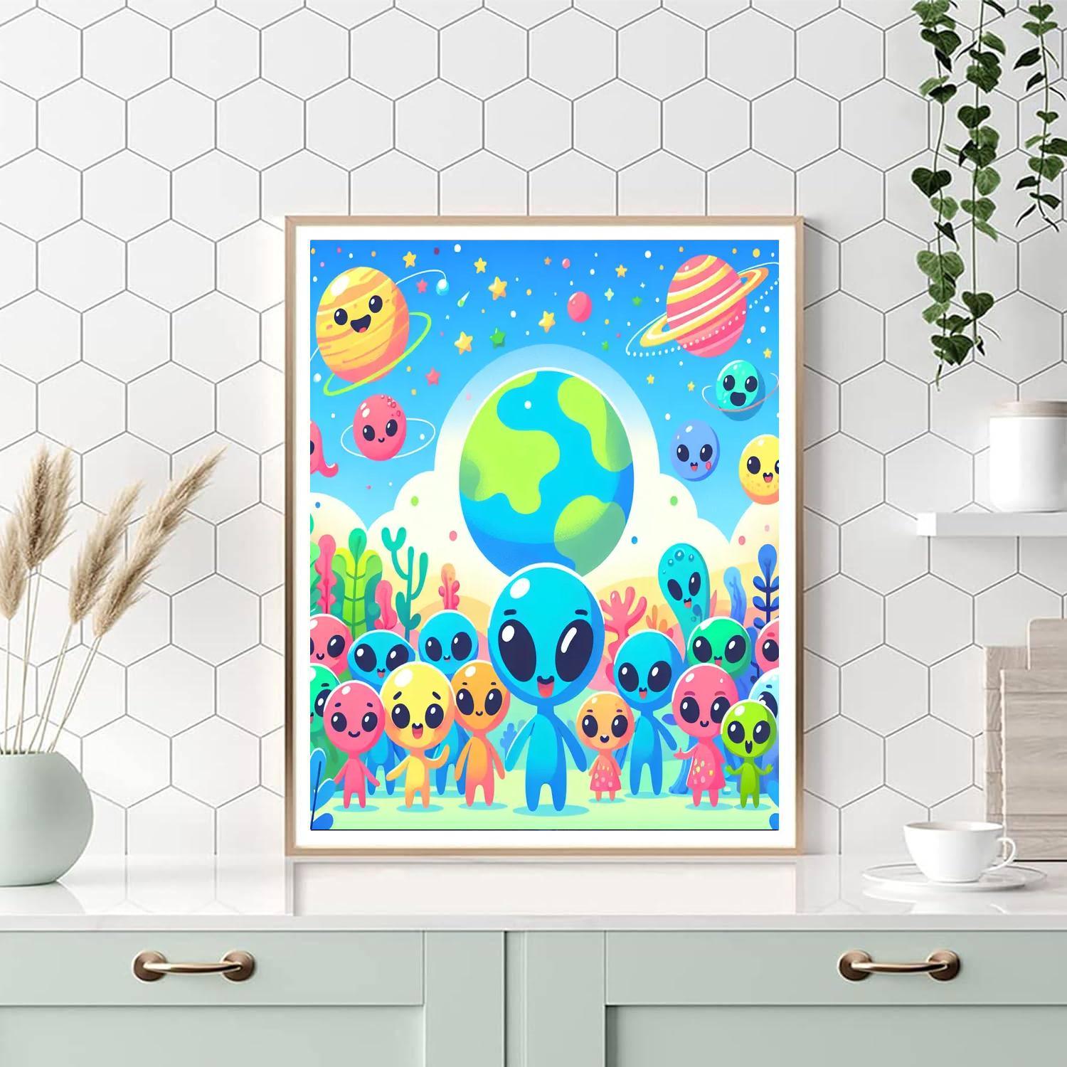 Alien Adventures Paint By Numbers Art
