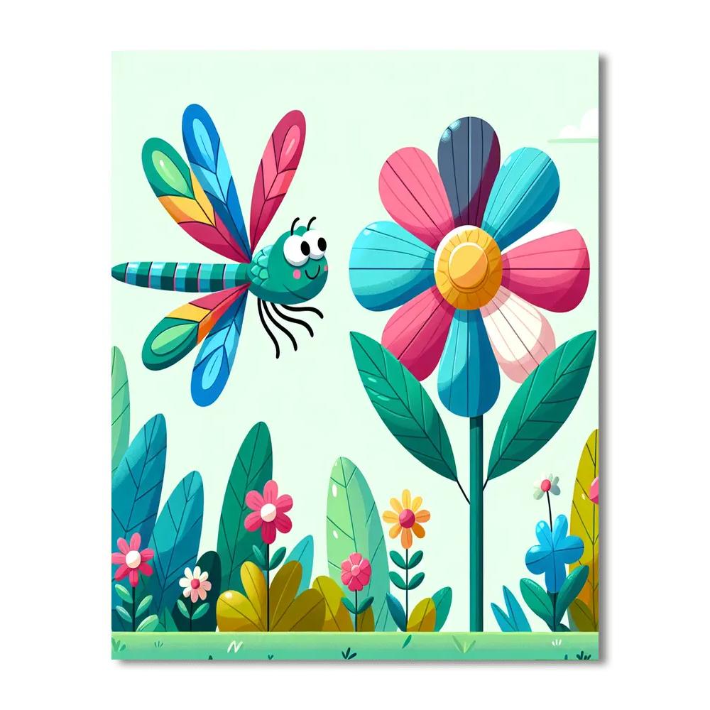 Doodle Dragonfly Painting By Numbers Kit