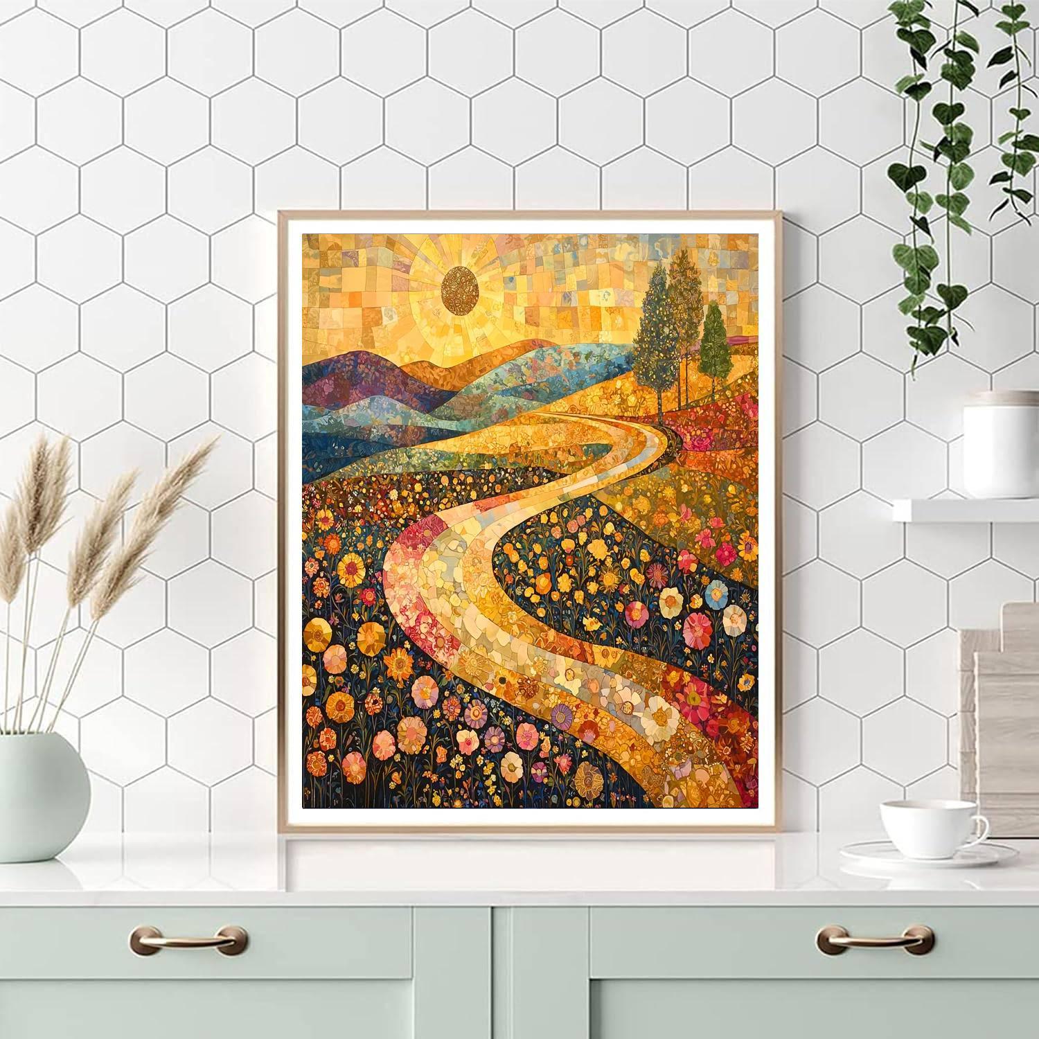 Gustav Klimt Inspired Golden Horizons  Paint By Numbers Kits