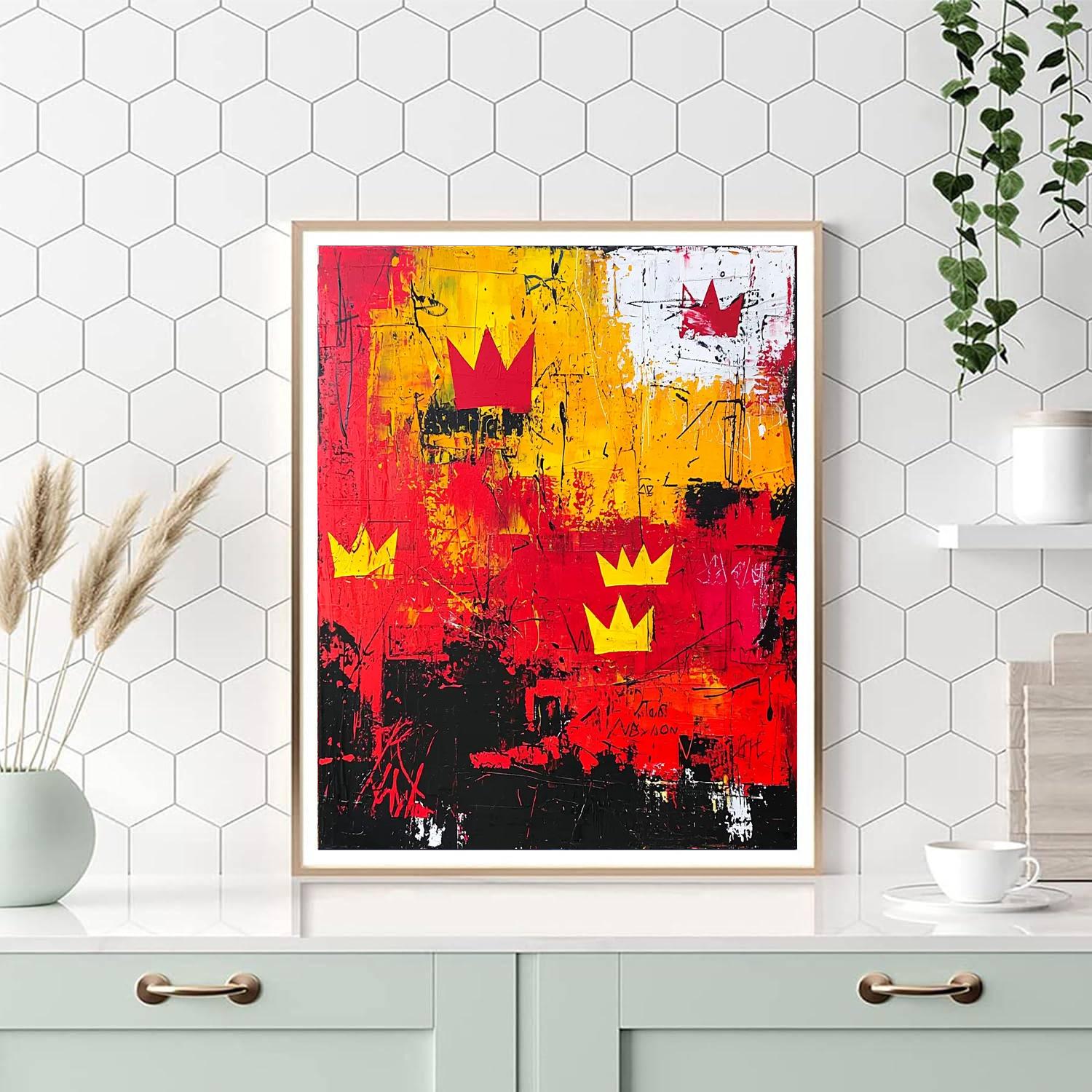 Jean-Michel Basquiat Inspired Crown Of Expression  Paint By Numbers Kits