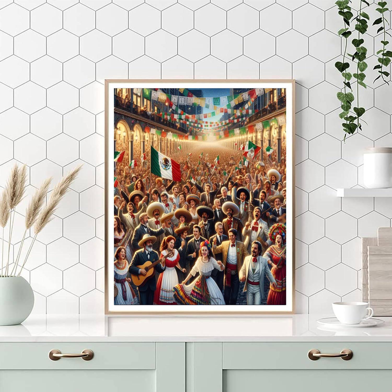 Día De La Independencia - Mexico City, Mexico Paint By Numbers