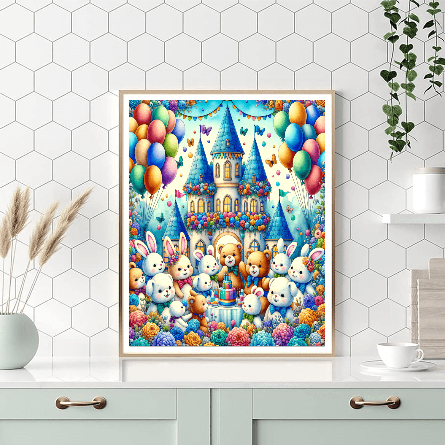 Cuddly Creature Castle Painting Number Kit
