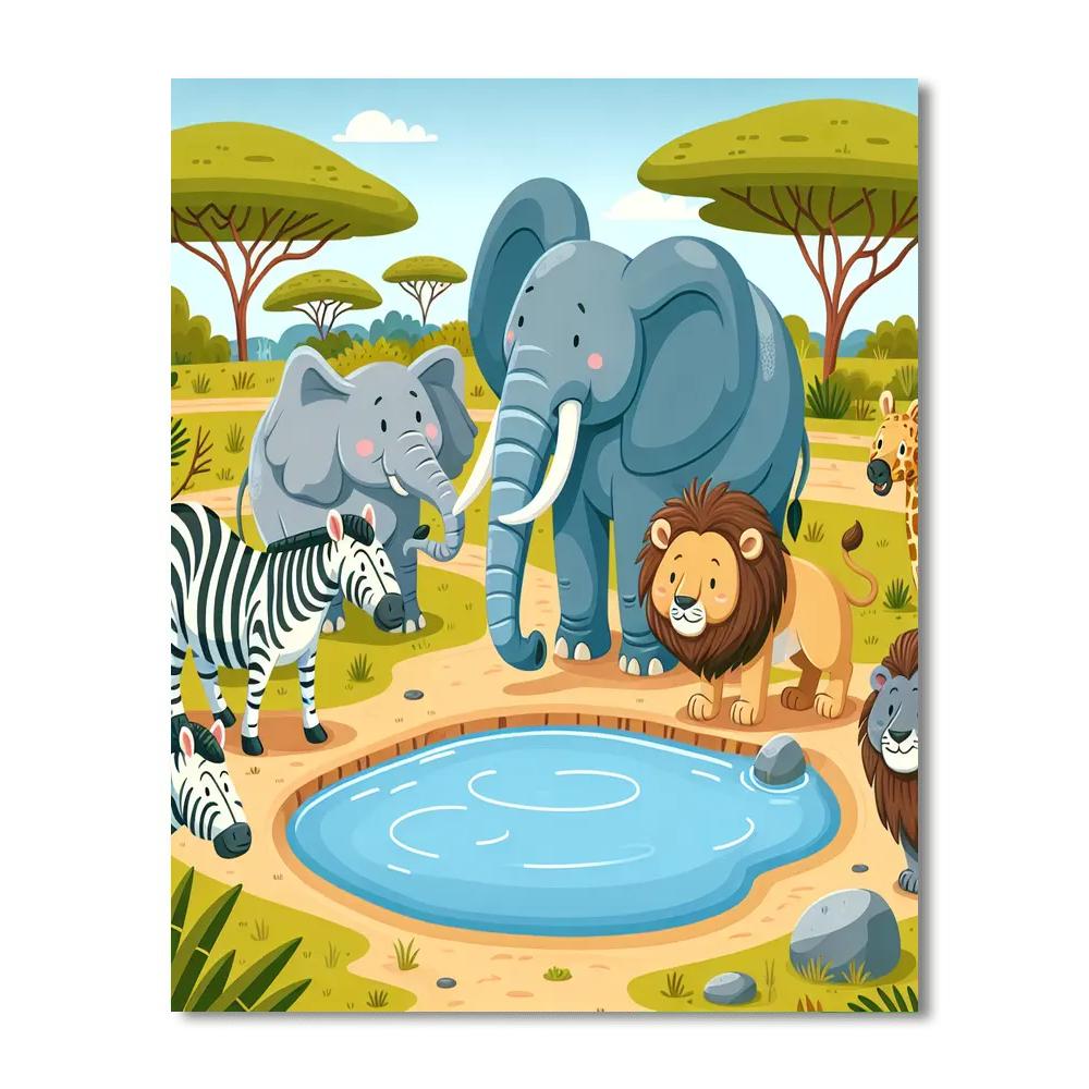 Safari Soiree Number Painting