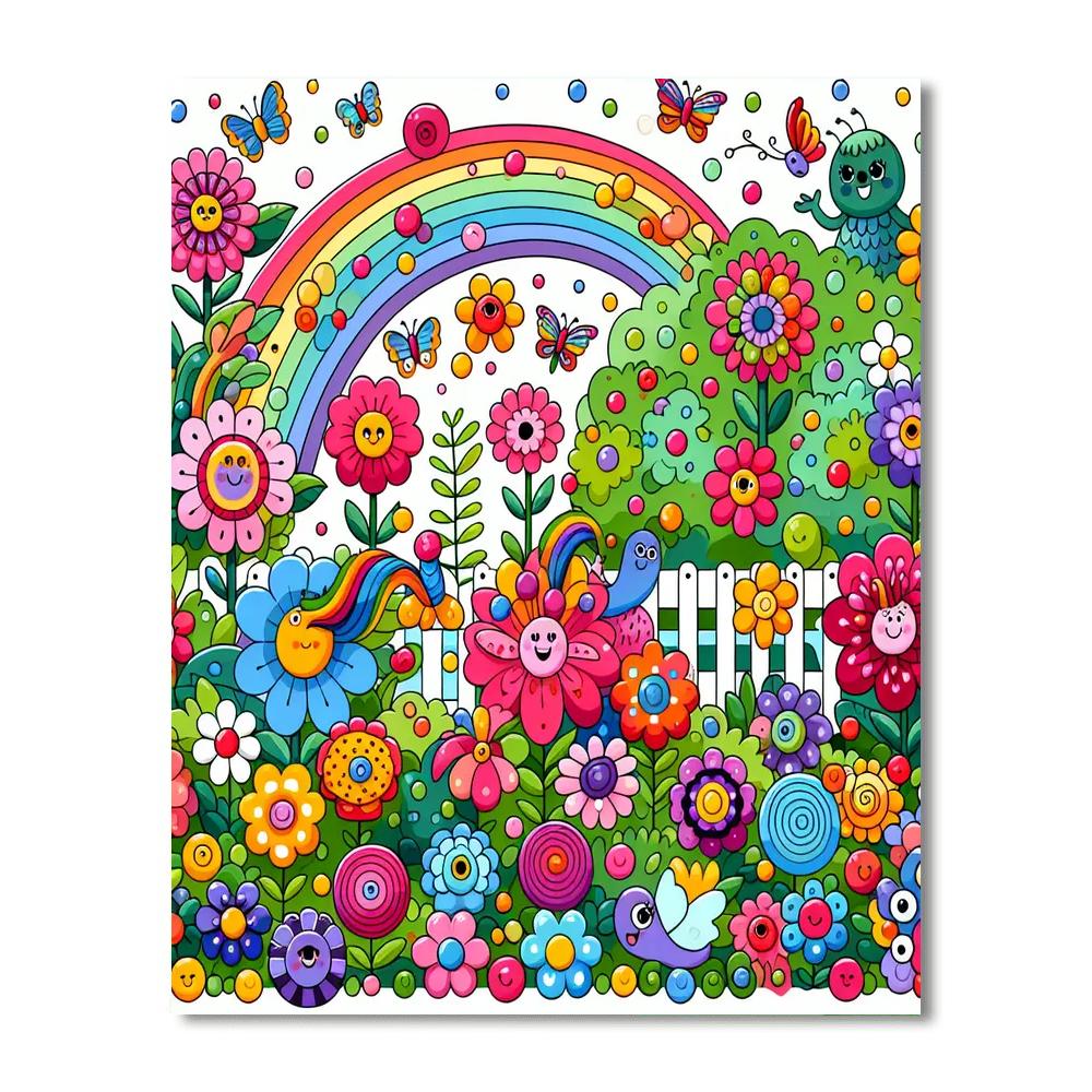 Garden Of Imaginary Friends Number Painting