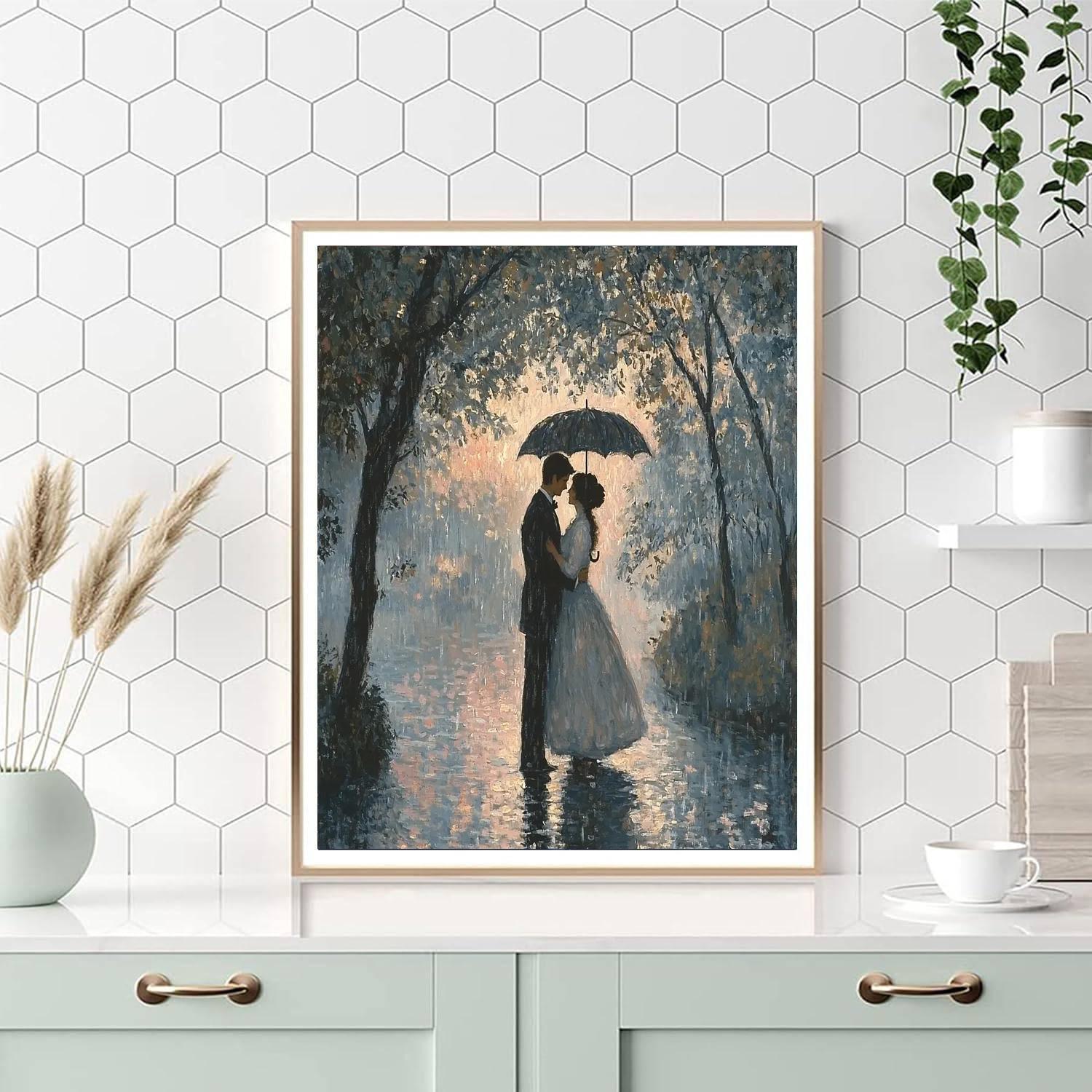 Pierre-Auguste Renoir Inspired Romantic Rain  Paint By Numbers