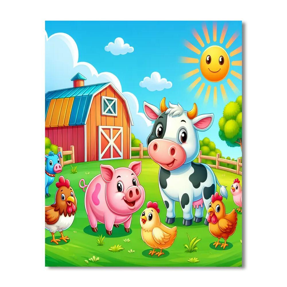 Friendly Farm Fun Paint By Color