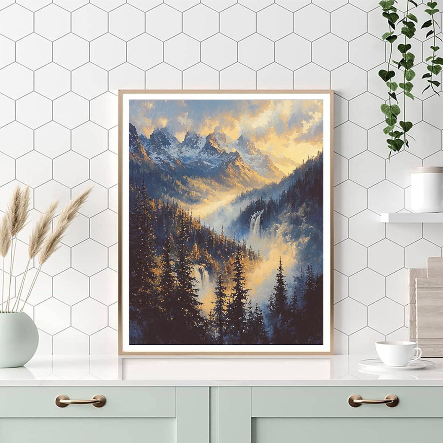 Thomas Moran Inspired Mystical Forest Dawn  Paint By Numbers Kits
