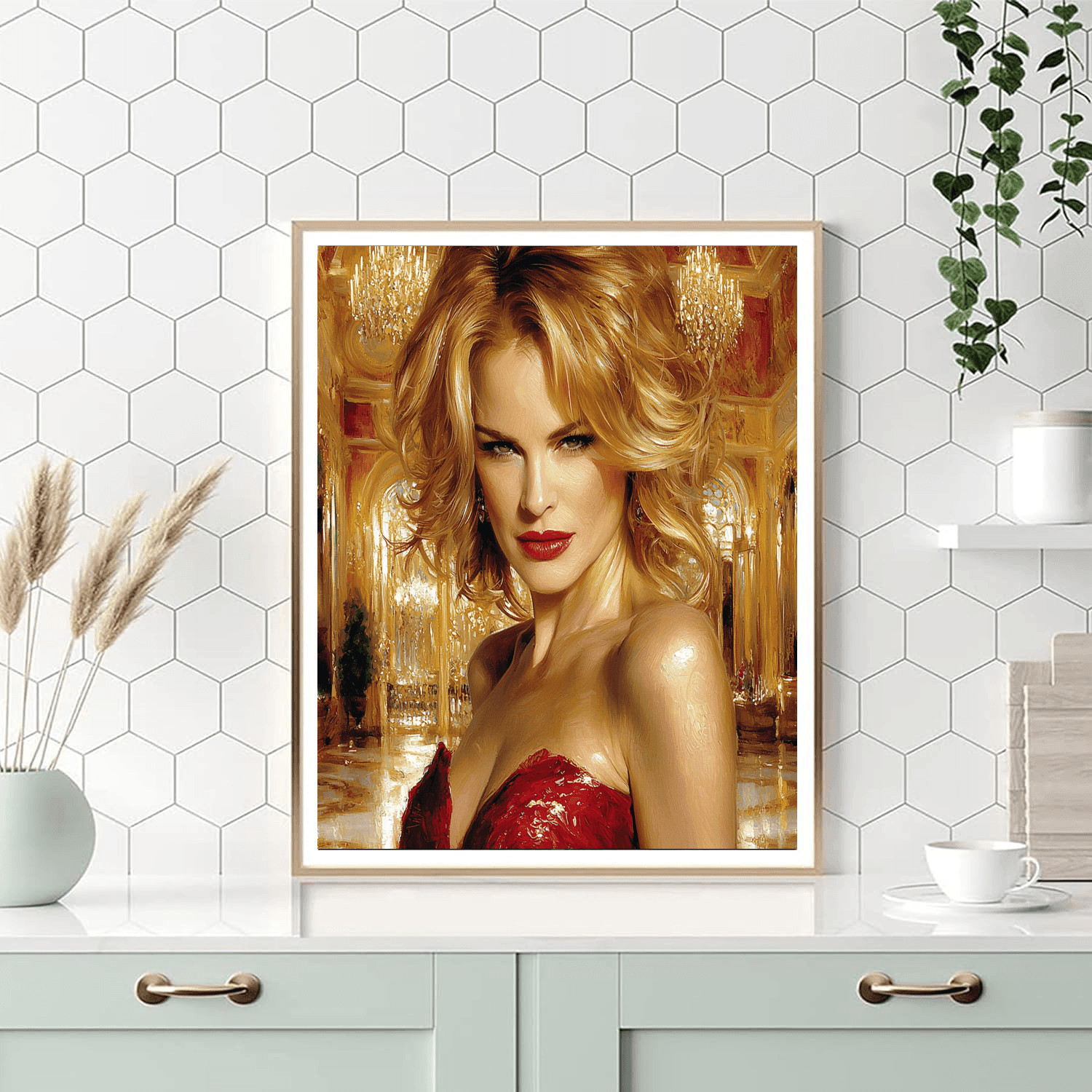 Nicole Kidman: The Golden Aura Of A Screen Siren Painting Number Kit