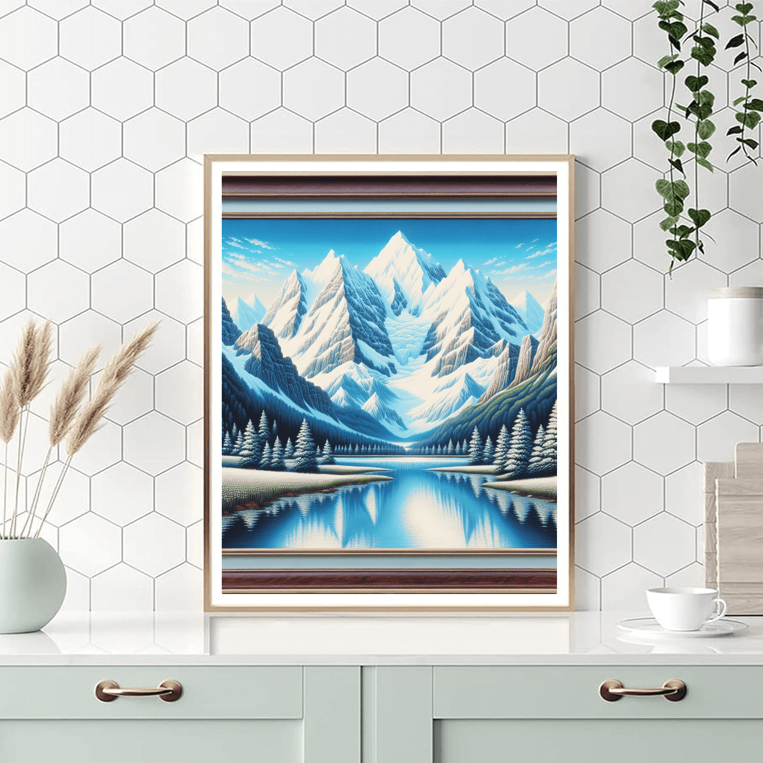 Majestic Alpine Retreat Number Painting