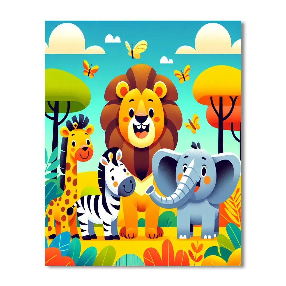 Silly Safari Adventure Paint By Color
