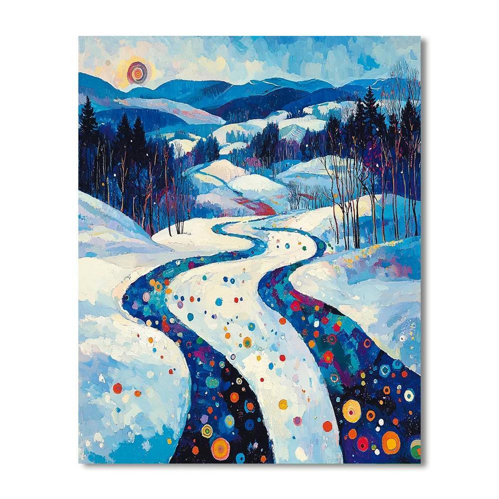 Wassily Kandinsky Inspired Abstract Winter Chill  Paint By Numbers