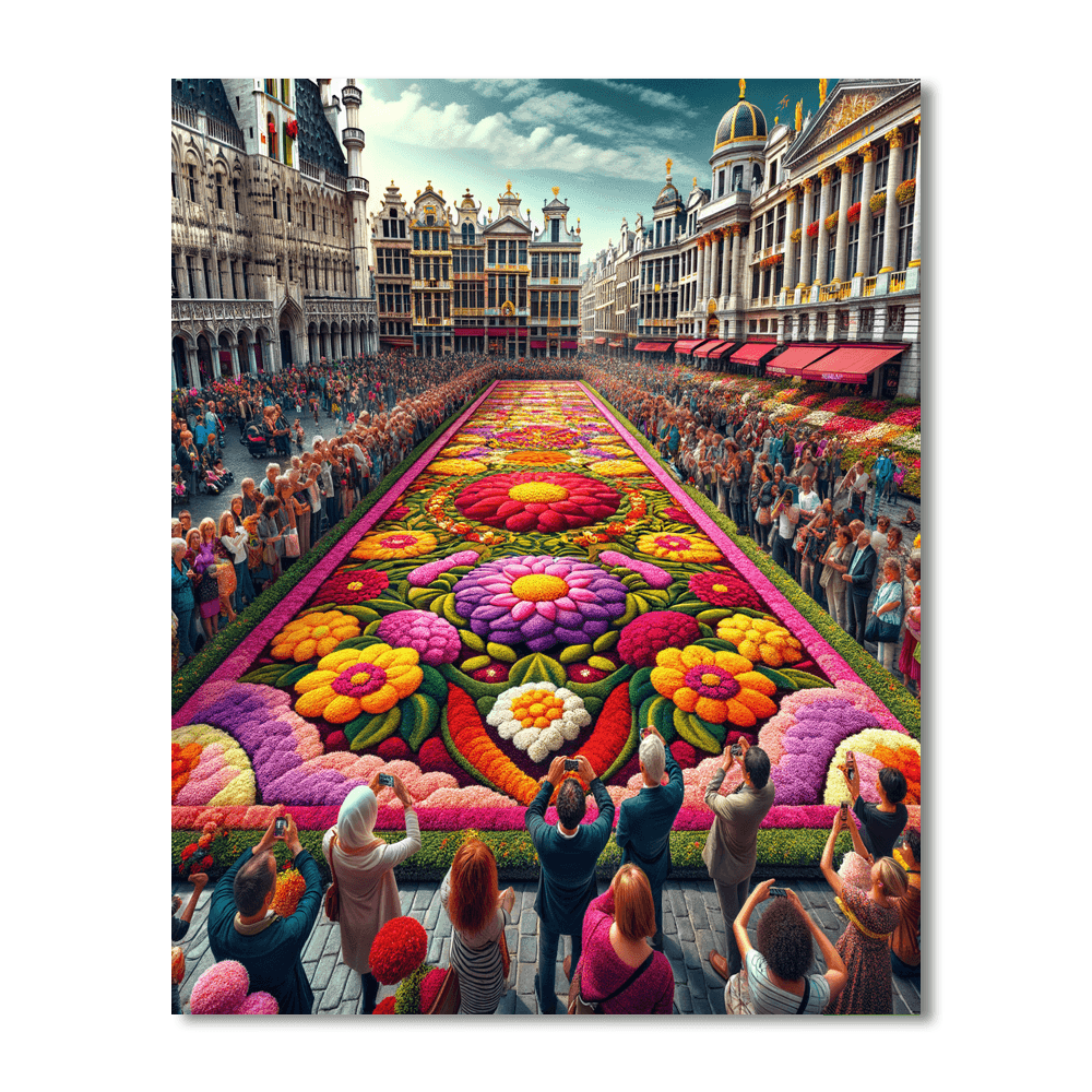 The Flower Carpet - Belgium Number Painting