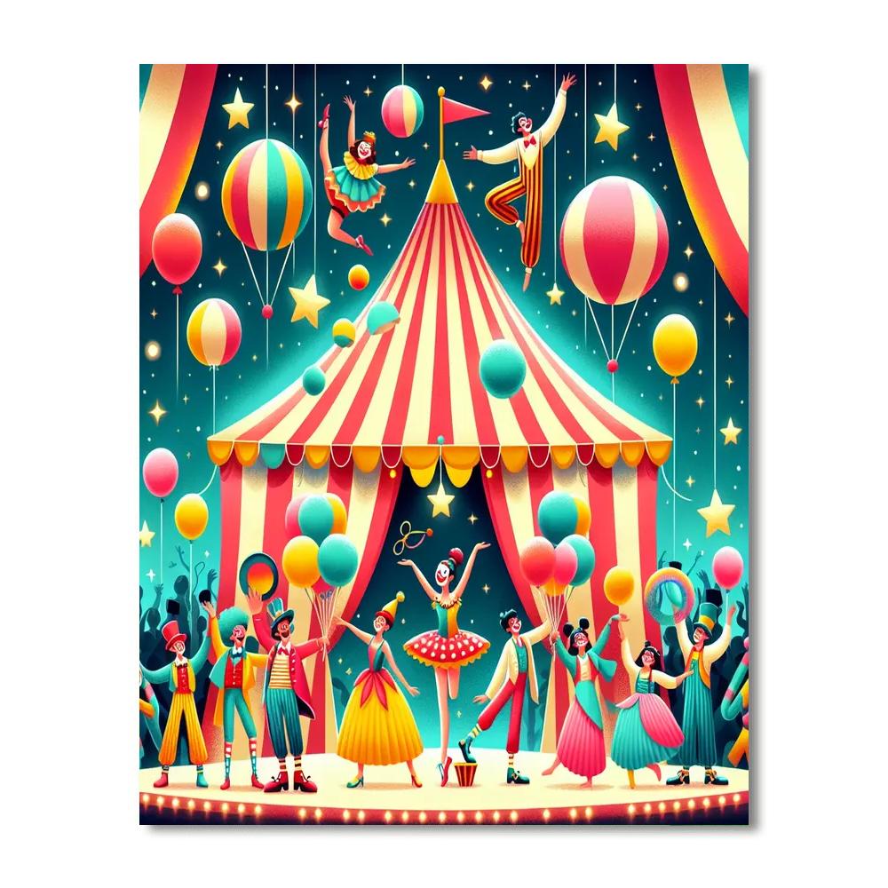 Fabulous Circus Extravaganza Paint By Numbers Art