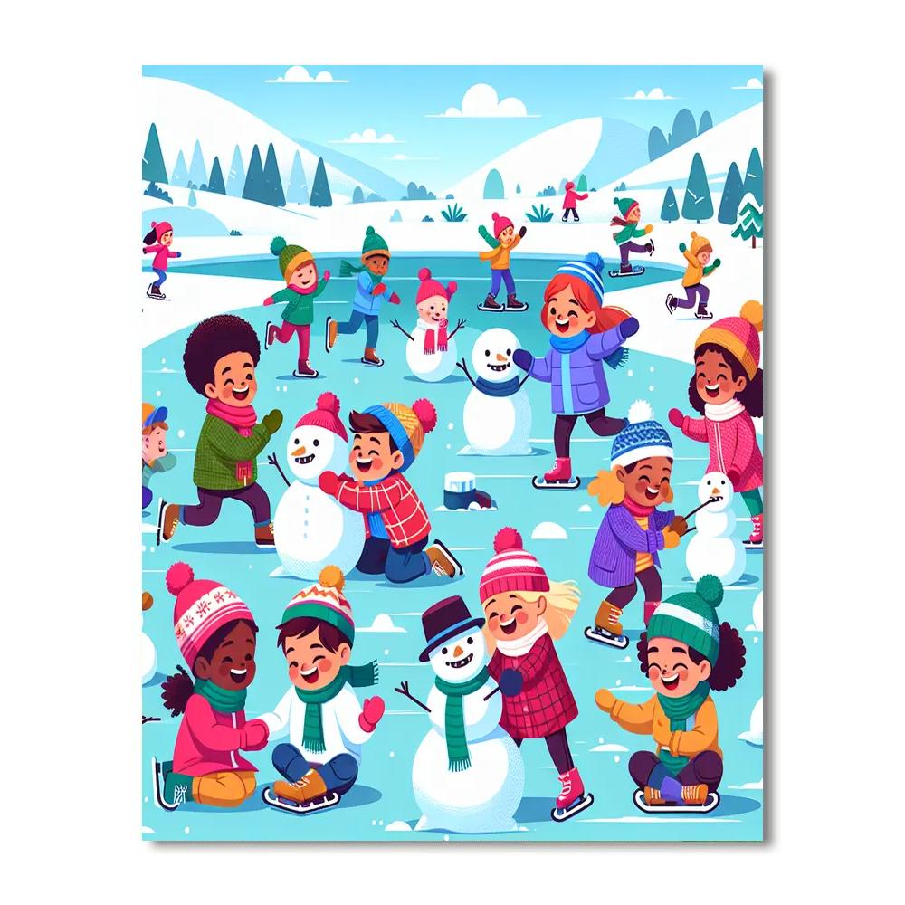 Adventures In Snowy Wonderland Paint By Numbers