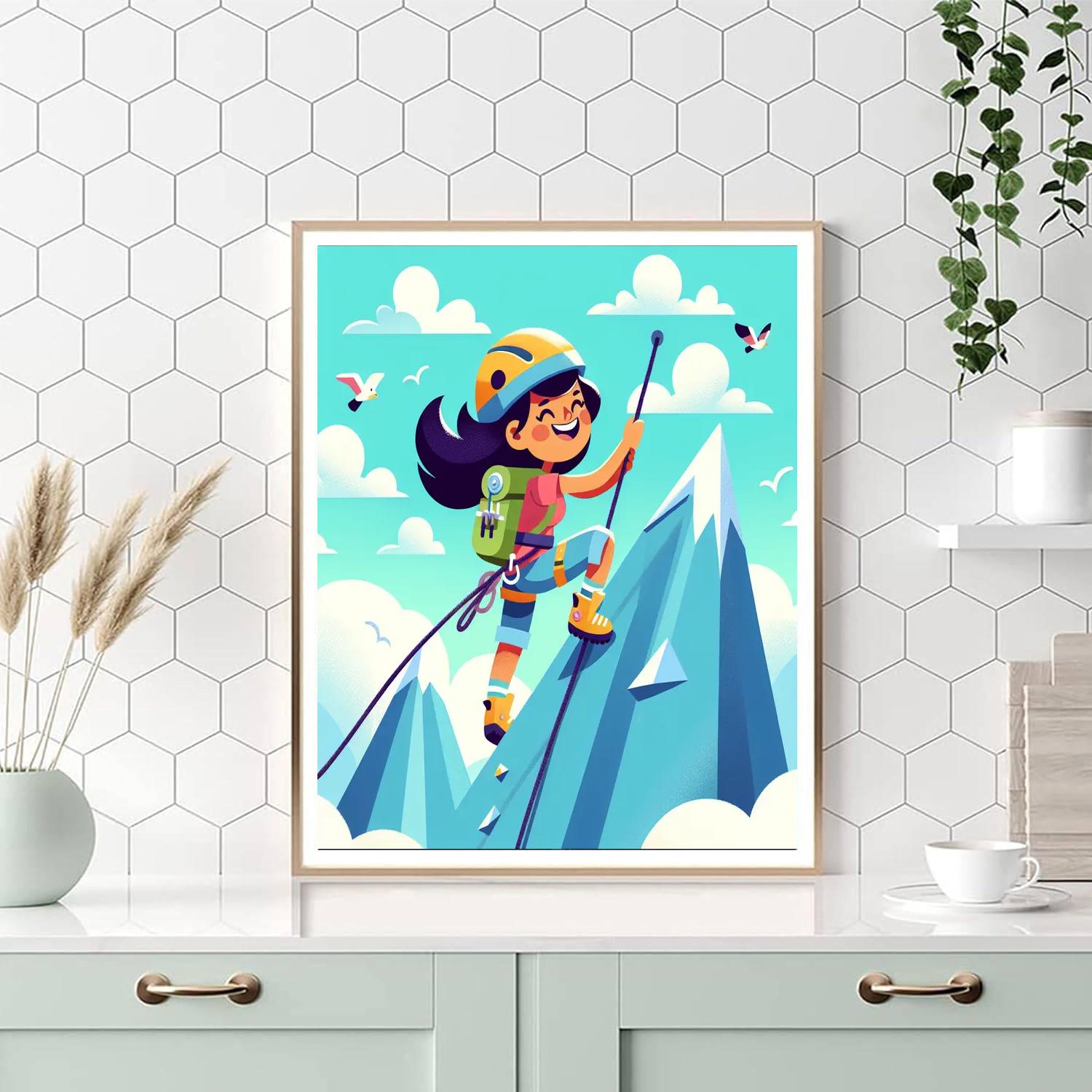 Mountain Climber's Dream DIY Paint By Numbers