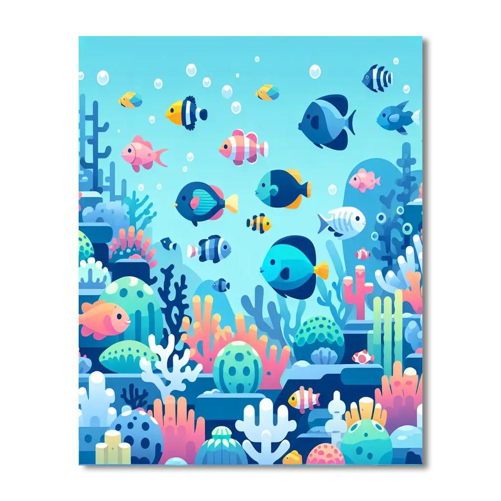 Coral Reef Rendezvous Number Painting