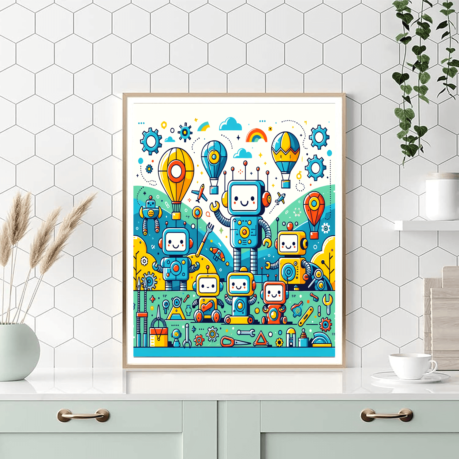 Wonderful World Of Robots Paint By Numbers Kits