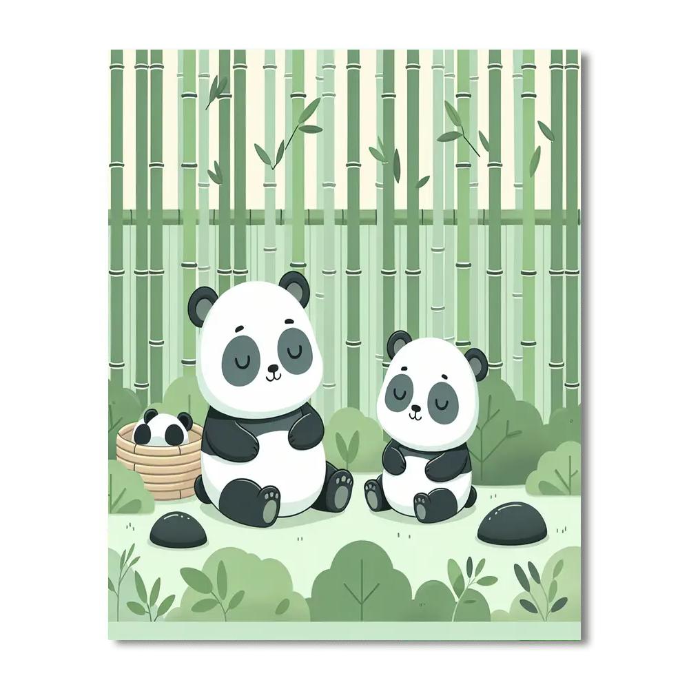 Peaceful Pandas Numbered Painting Kits