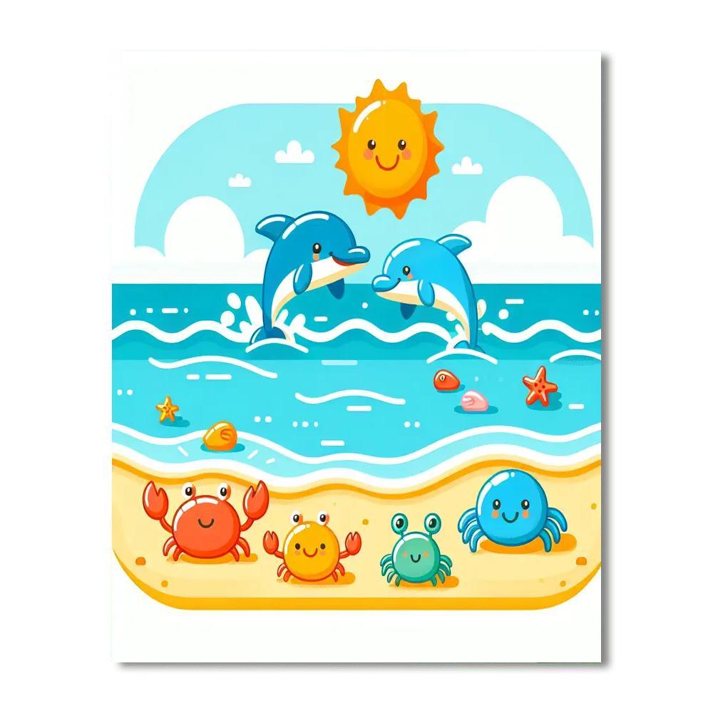 Seaside Splash Paint By Numbers