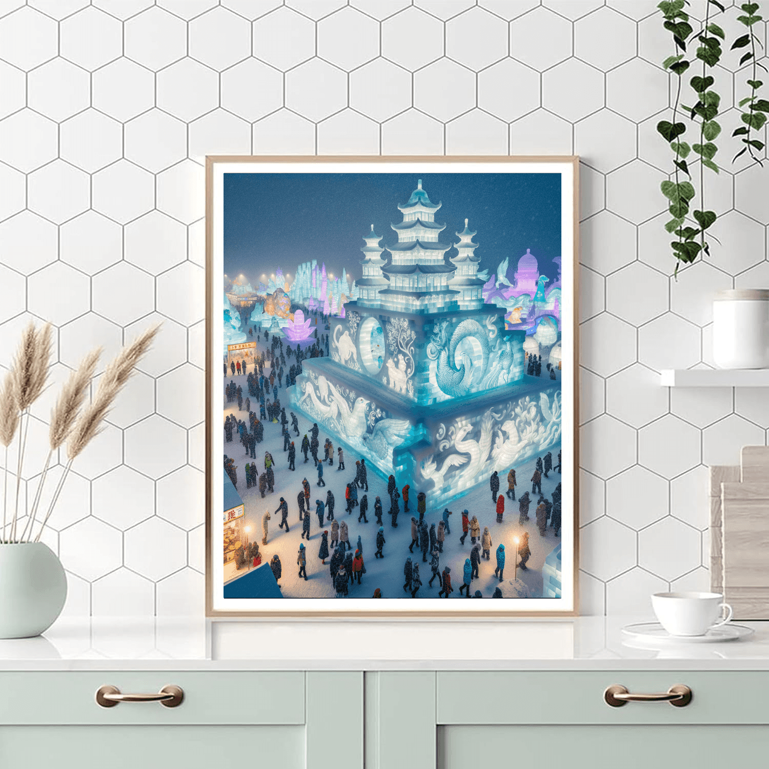 The Snow And Ice Festival - Japan Numbered Painting Kits