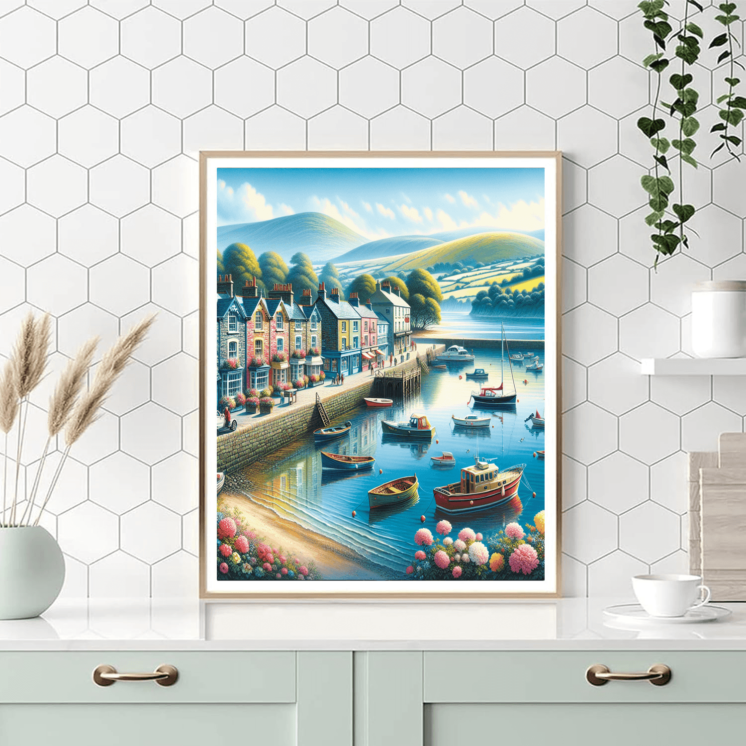 Charming Harbor Painting Number Kit