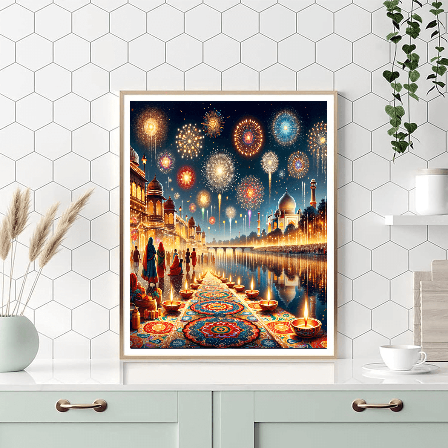 Diwali Festival - New Delhi, India Numbered Painting Kits