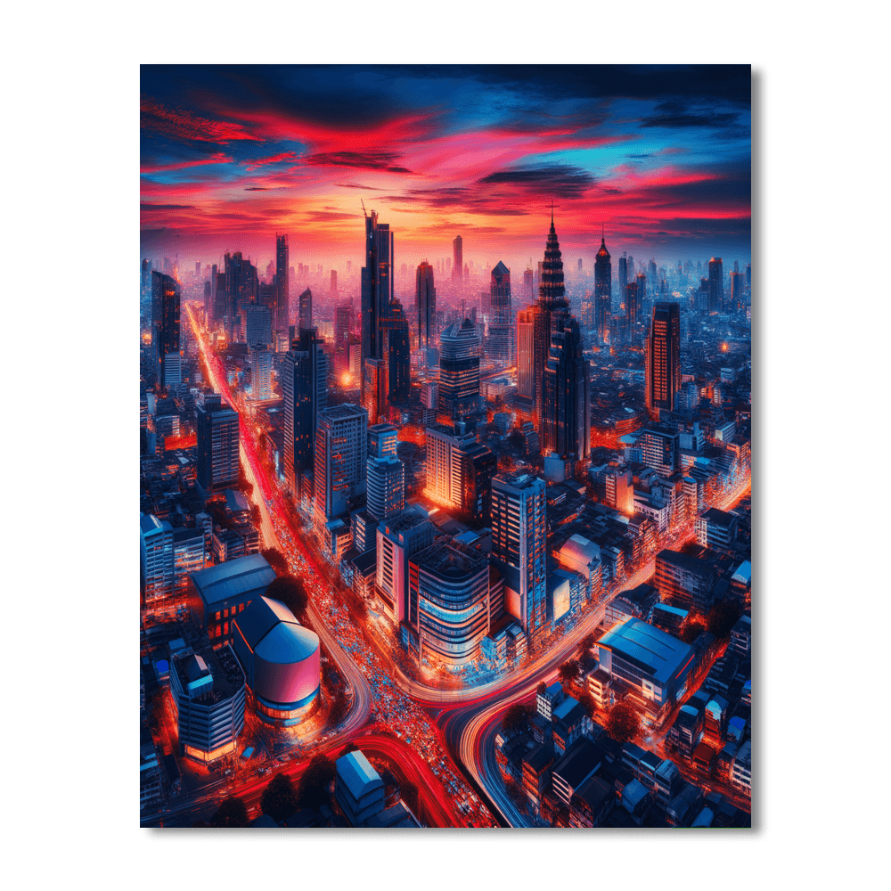 Dynamic City Vibes Painting Number Kit