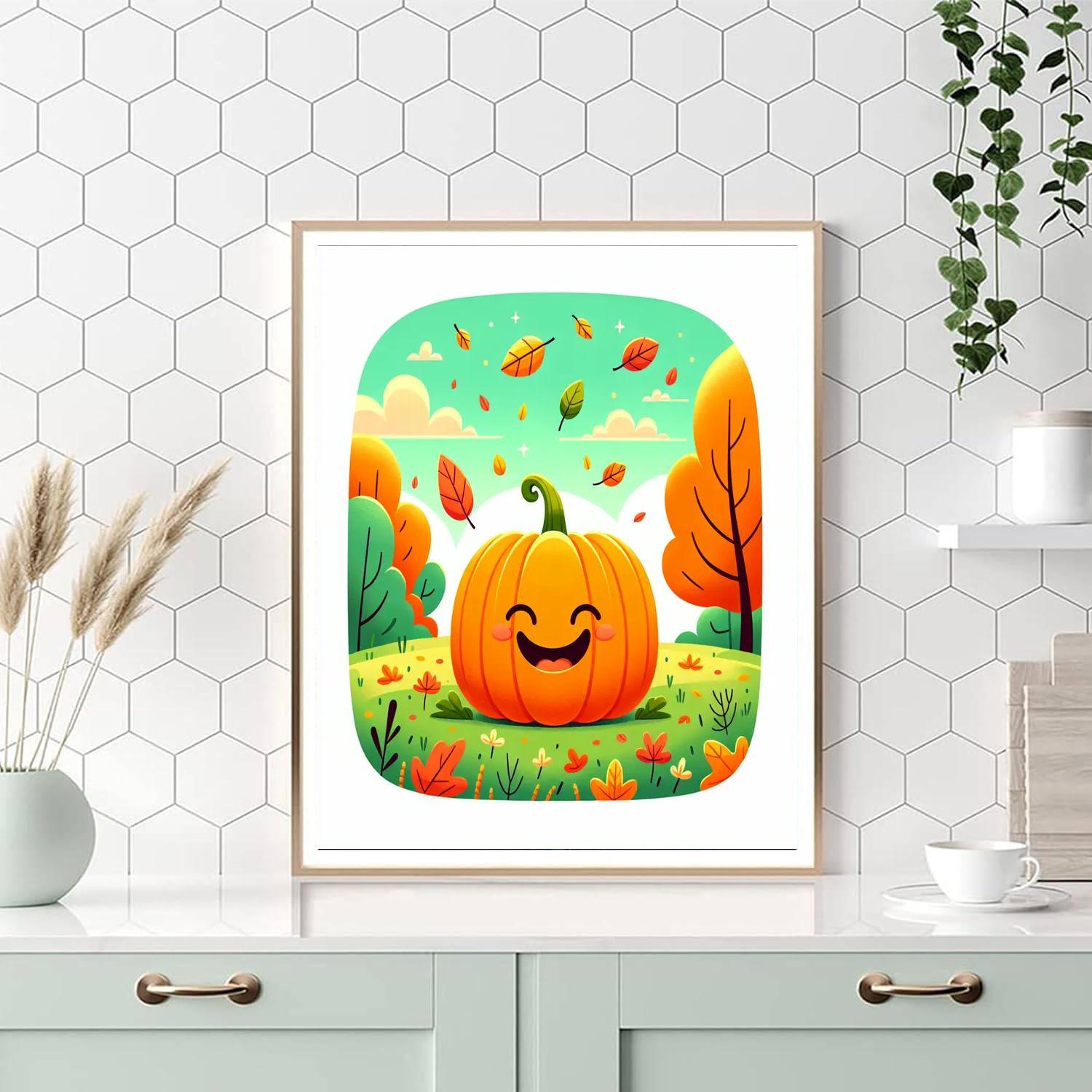Silly Pumpkin Paint By Numbers Art