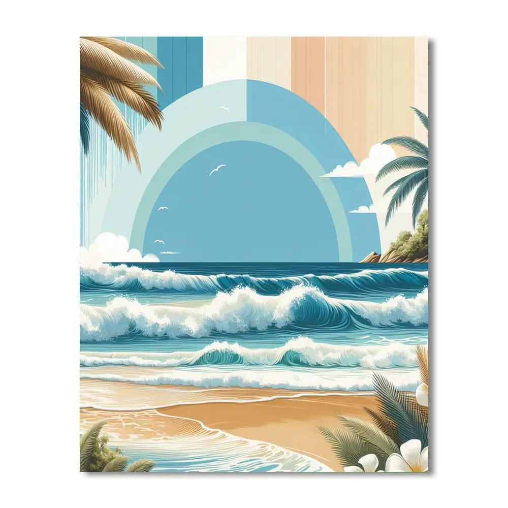 Radiant Ocean Breeze Paint By Numbers Art