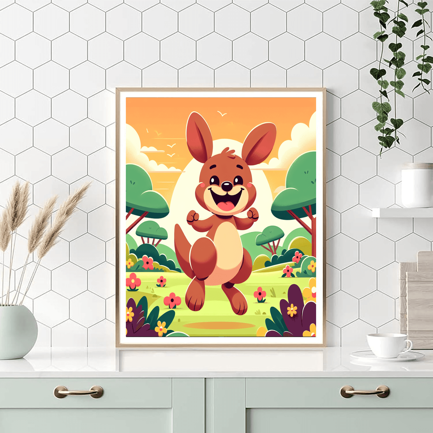 Adventurous Kangaroo Paint By Numbers Art