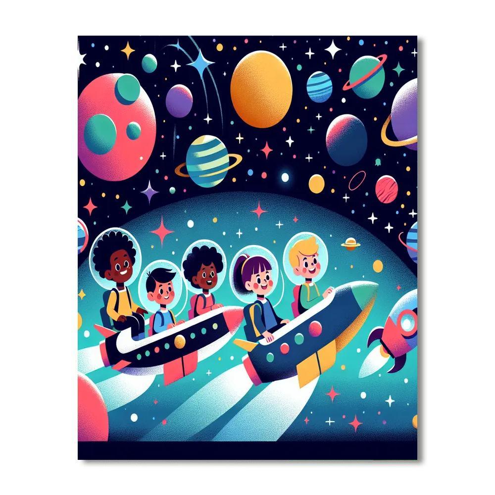 Galaxy Explorers Quest Number Painting