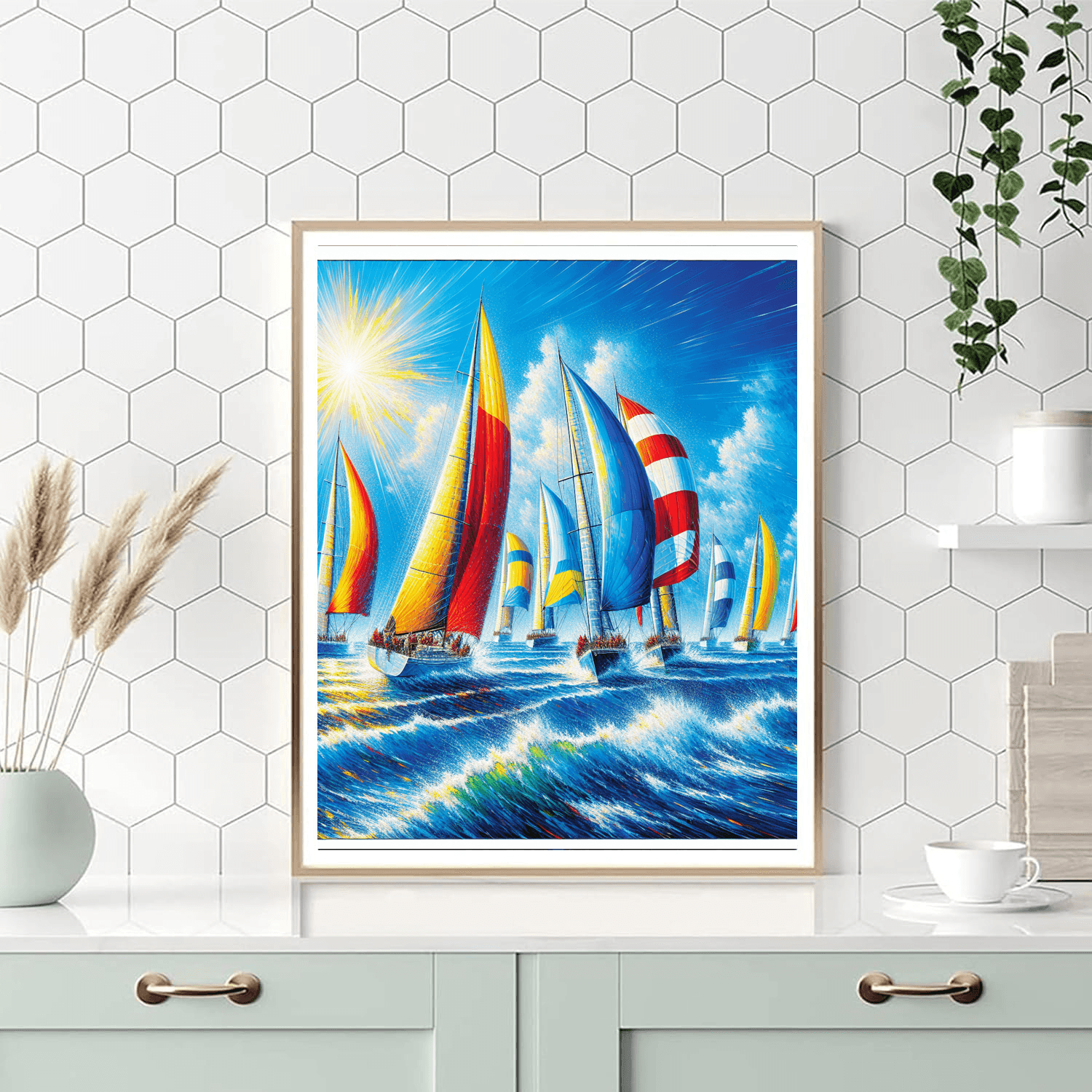 Lively Ocean Regatta Paint By Numbers