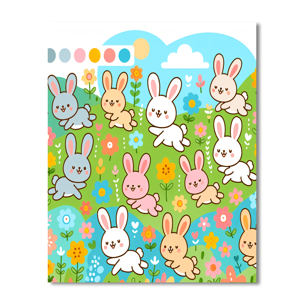 Bouncing Bunny Bonanza Number Painting