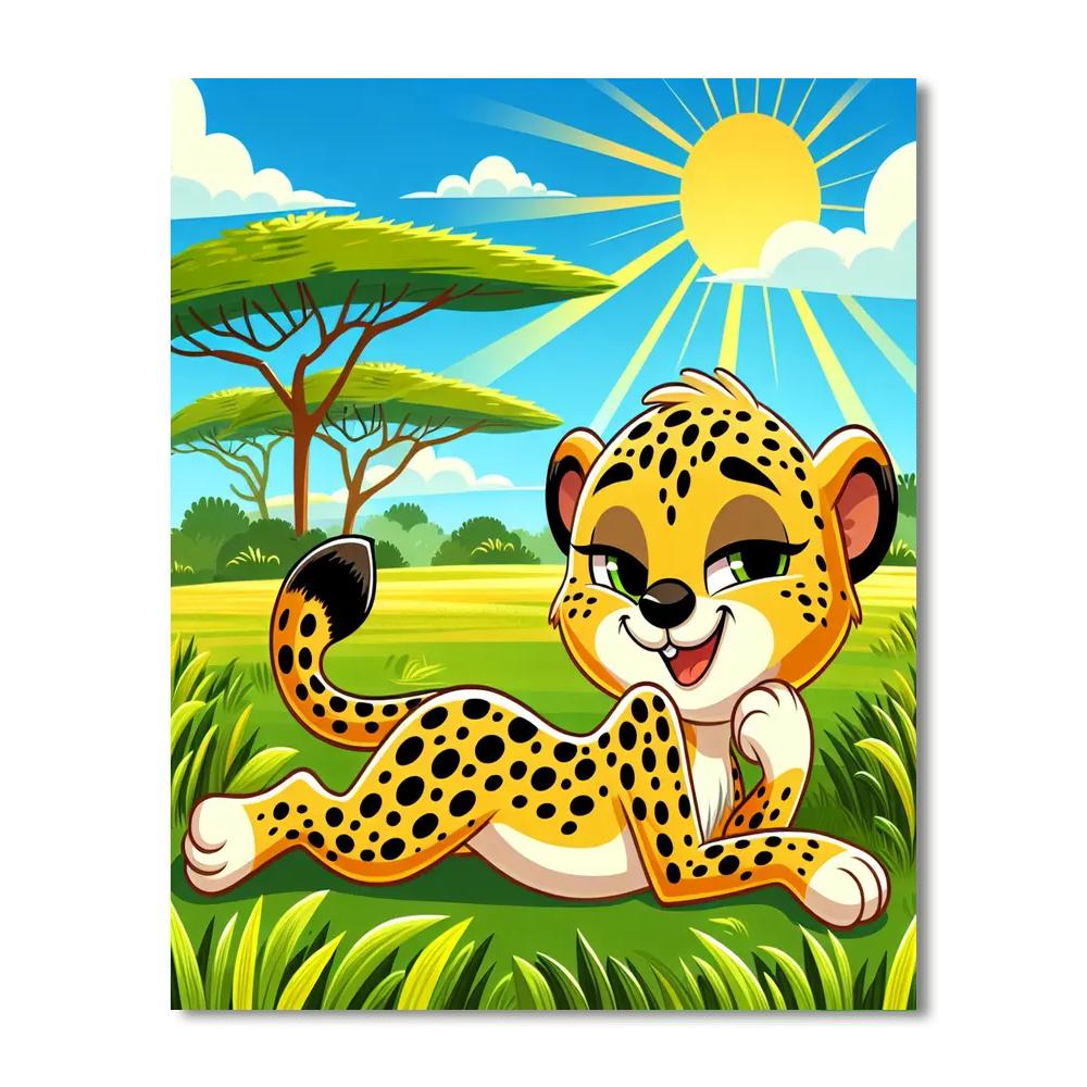 Sassy Cheetah Paint By Numbers Art