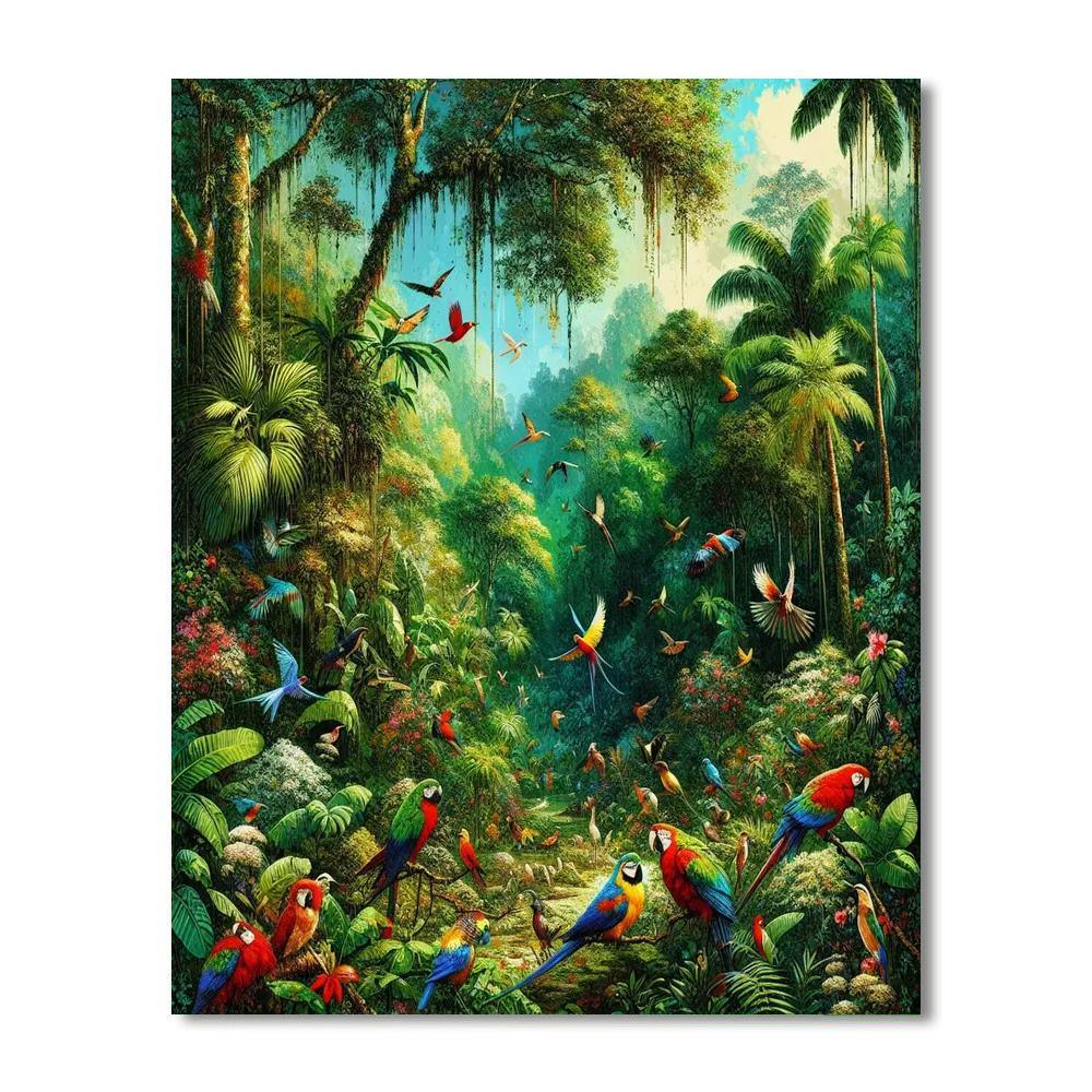 Tropical Rainforest Symphony Painting By Numbers Kit
