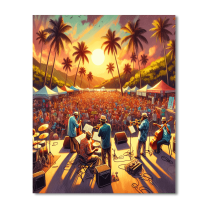 Puerto Rico Heineken Jazzfest Paint By Color