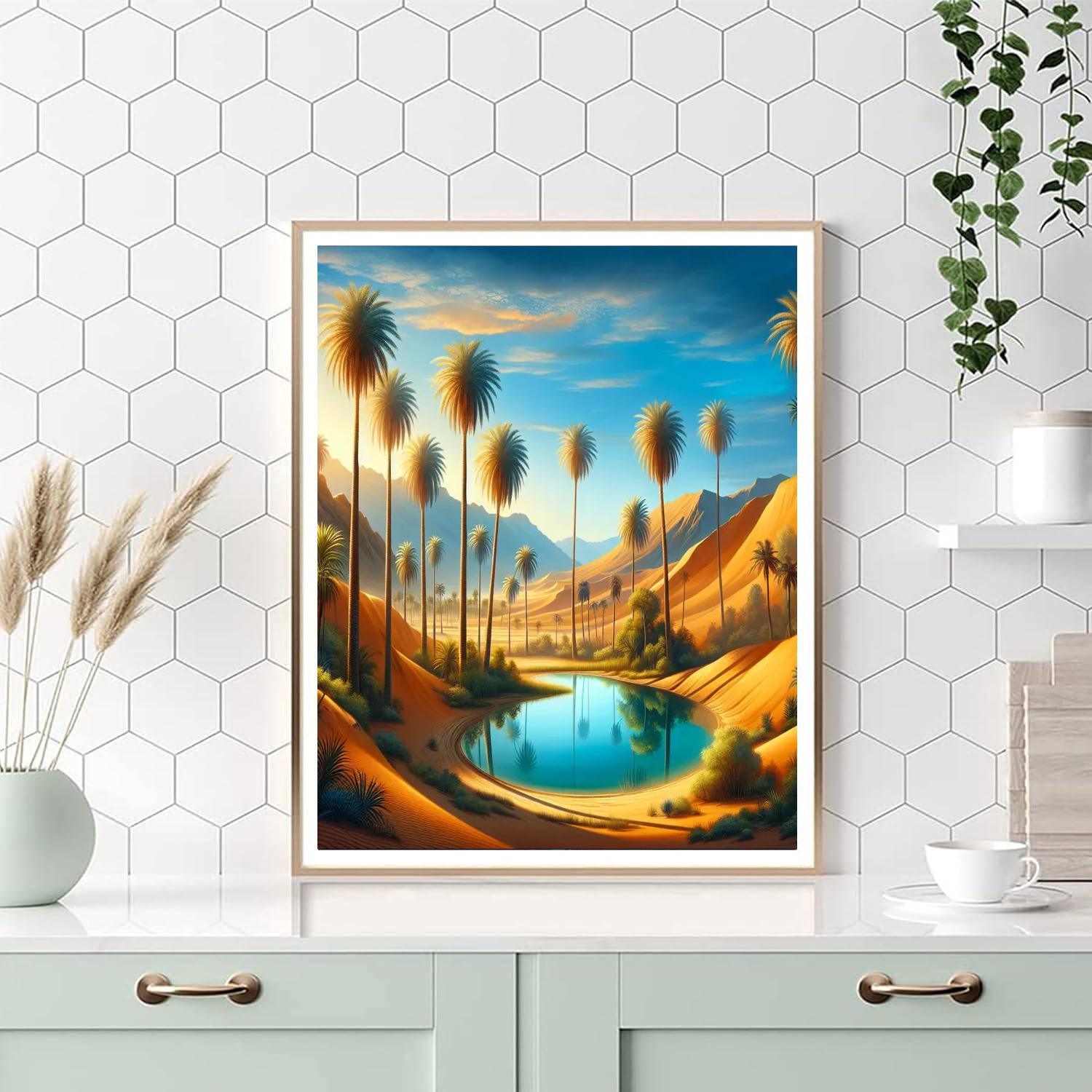 Calming Desert Oasis Numbered Painting Kits