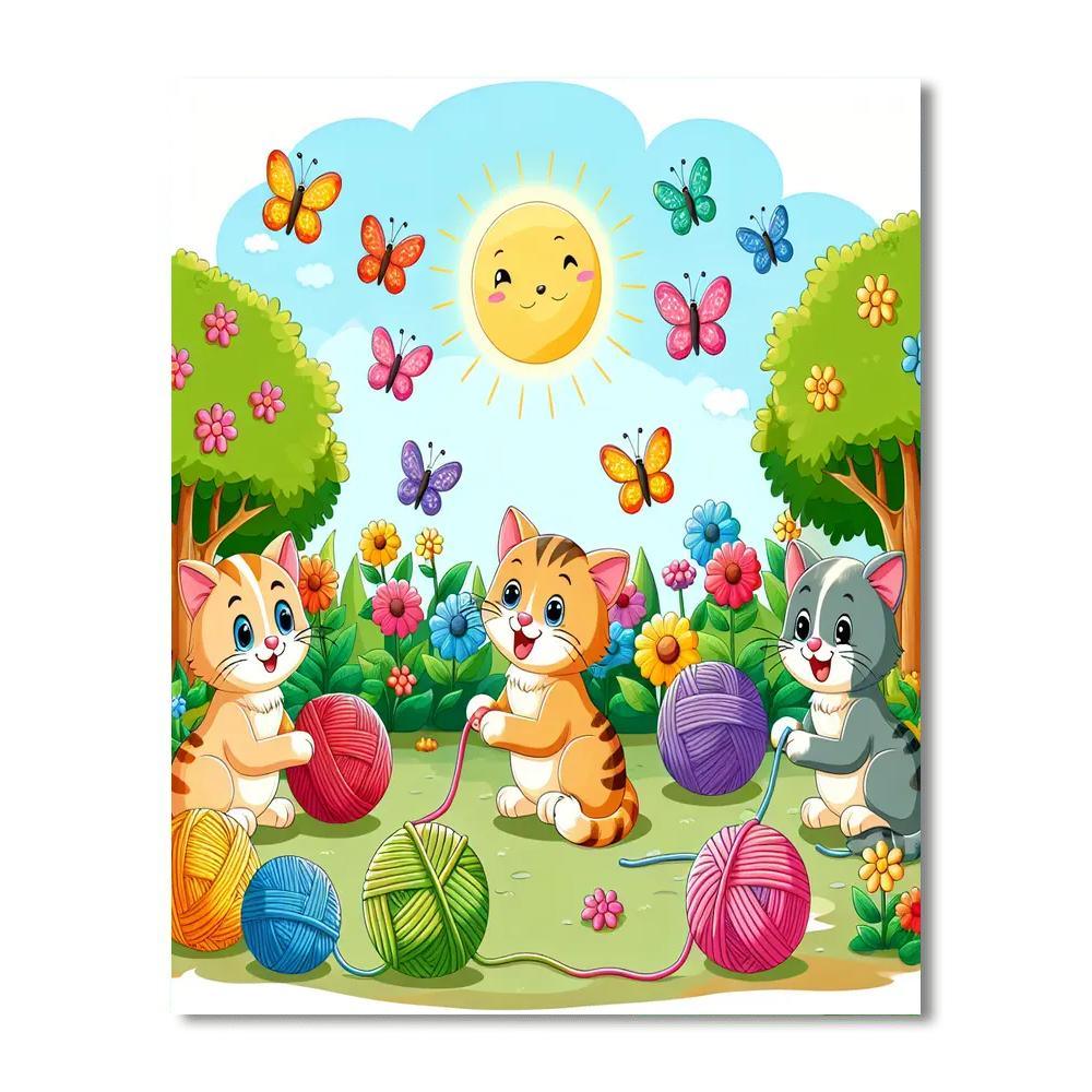 Cartoon Cat Adventures Paint By Numbers Kits