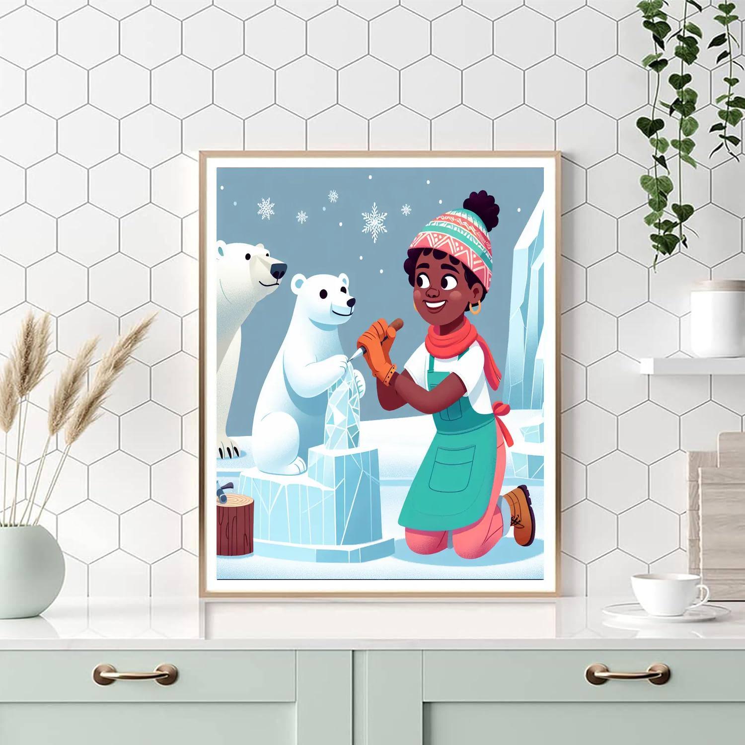 Arctic Ice Sculptor Challenge Painting Number Kit