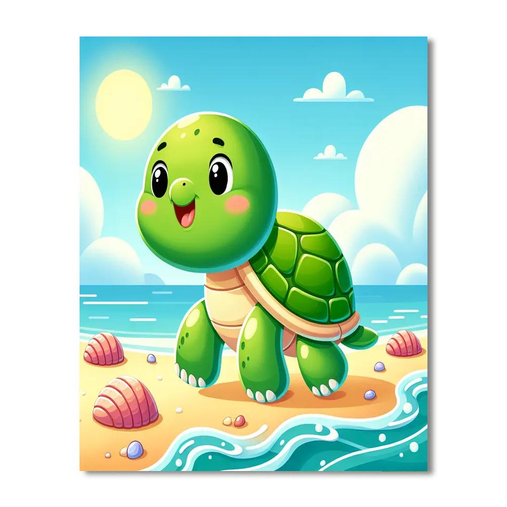 Friendly Turtle Numbered Painting Kits