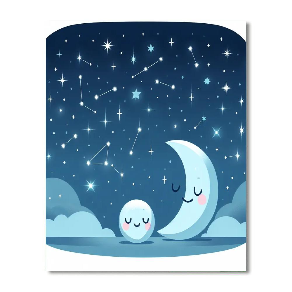 Celestial Starry Skies Painting Number Kit