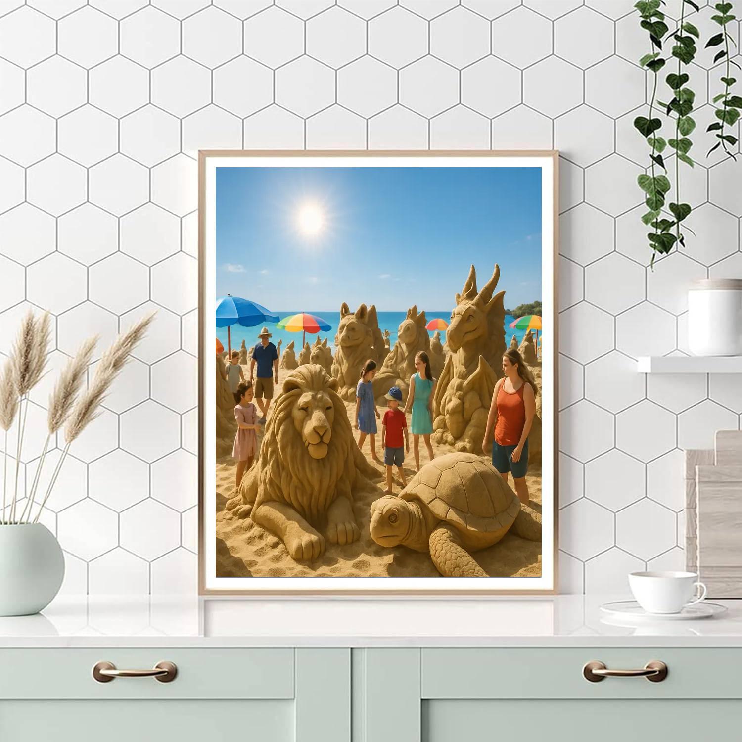 The International Sand Sculpting Festival Number Painting