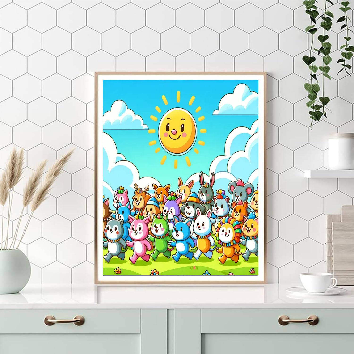 Sunny Animal Parade Paint By Color