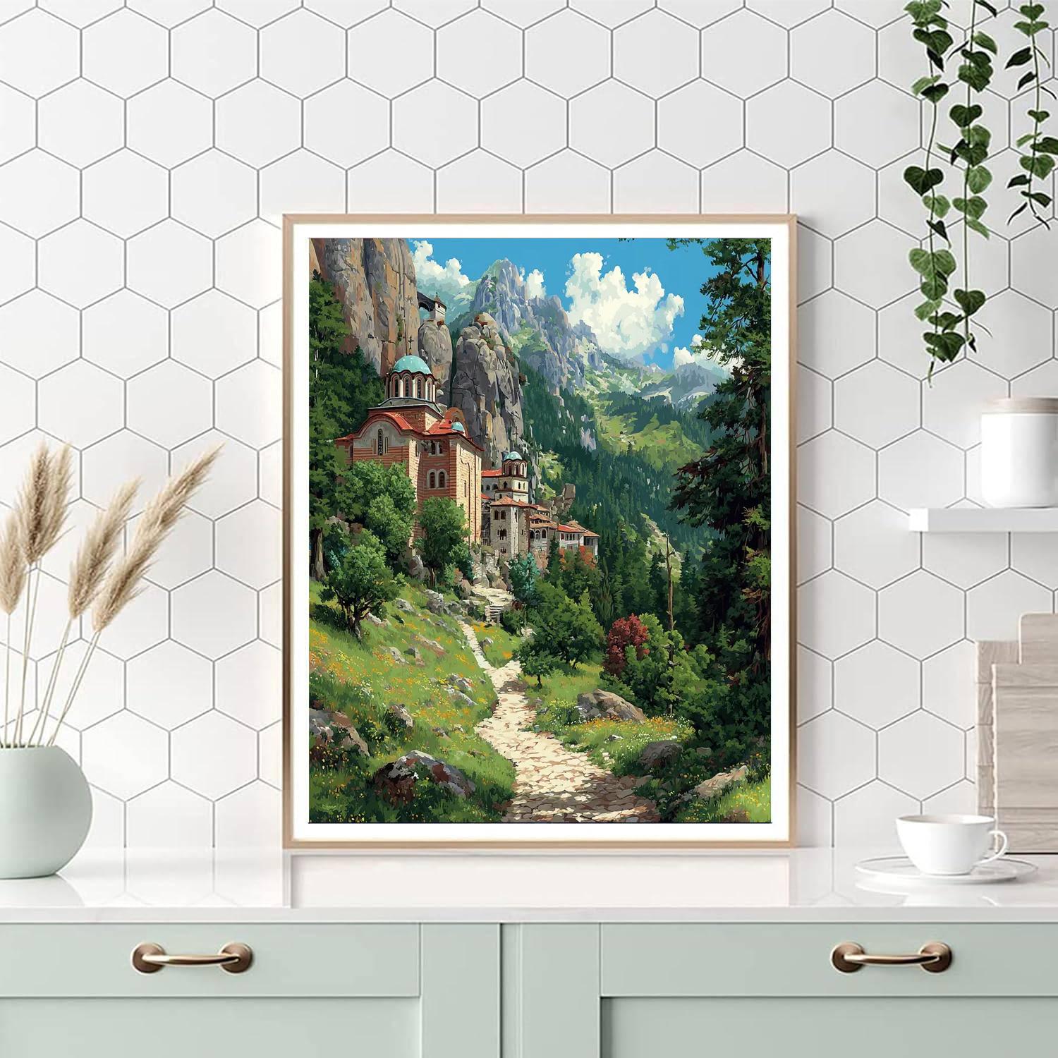 Rila Monastery Hiking Trails DIY Paint By Numbers