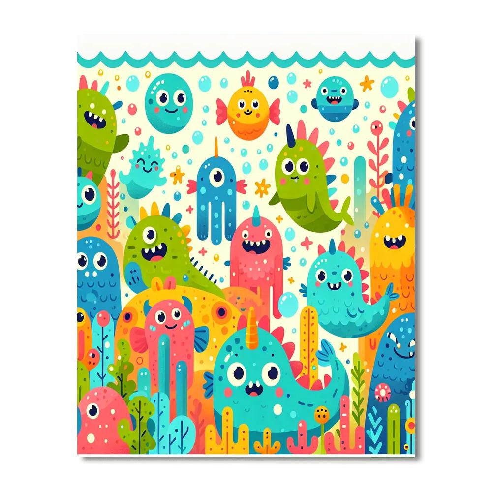 Fantastic Sea Monsters Paint By Color