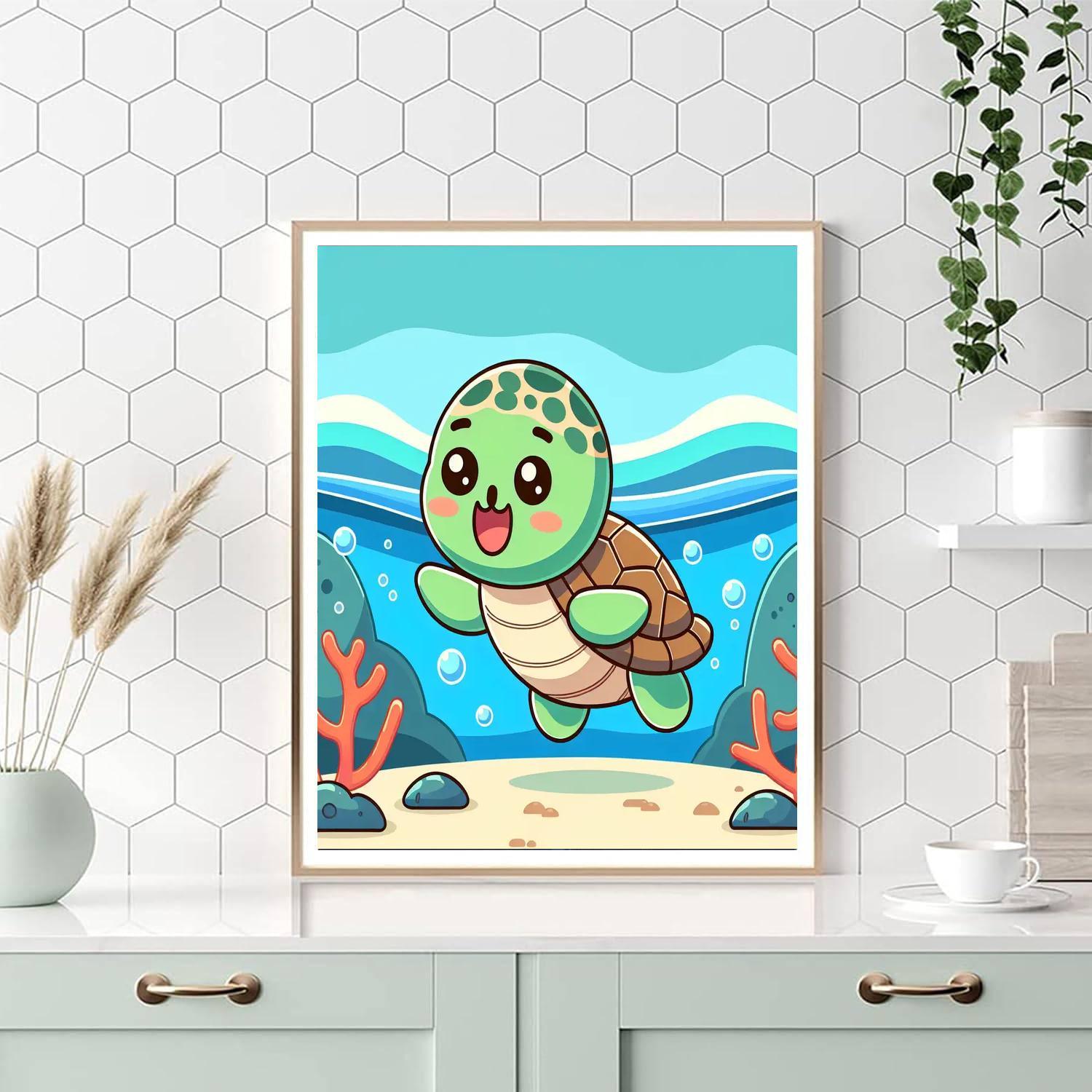 Jolly Sea Turtle Voyage Paint By Color
