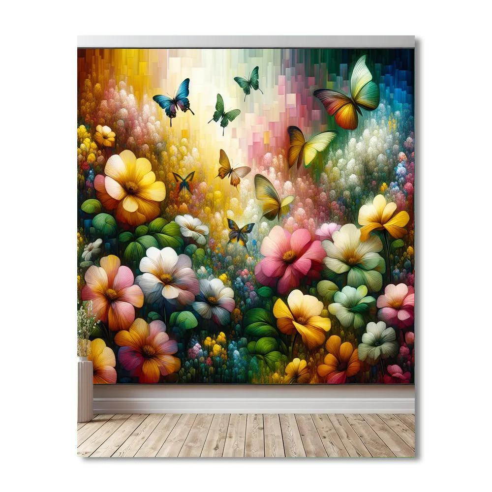 Bubbling Garden Spring Paint By Numbers Art