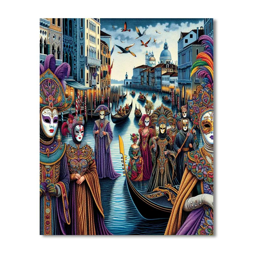 International Festival Of Masked Arts - Venice, Italy Painting Number Kit