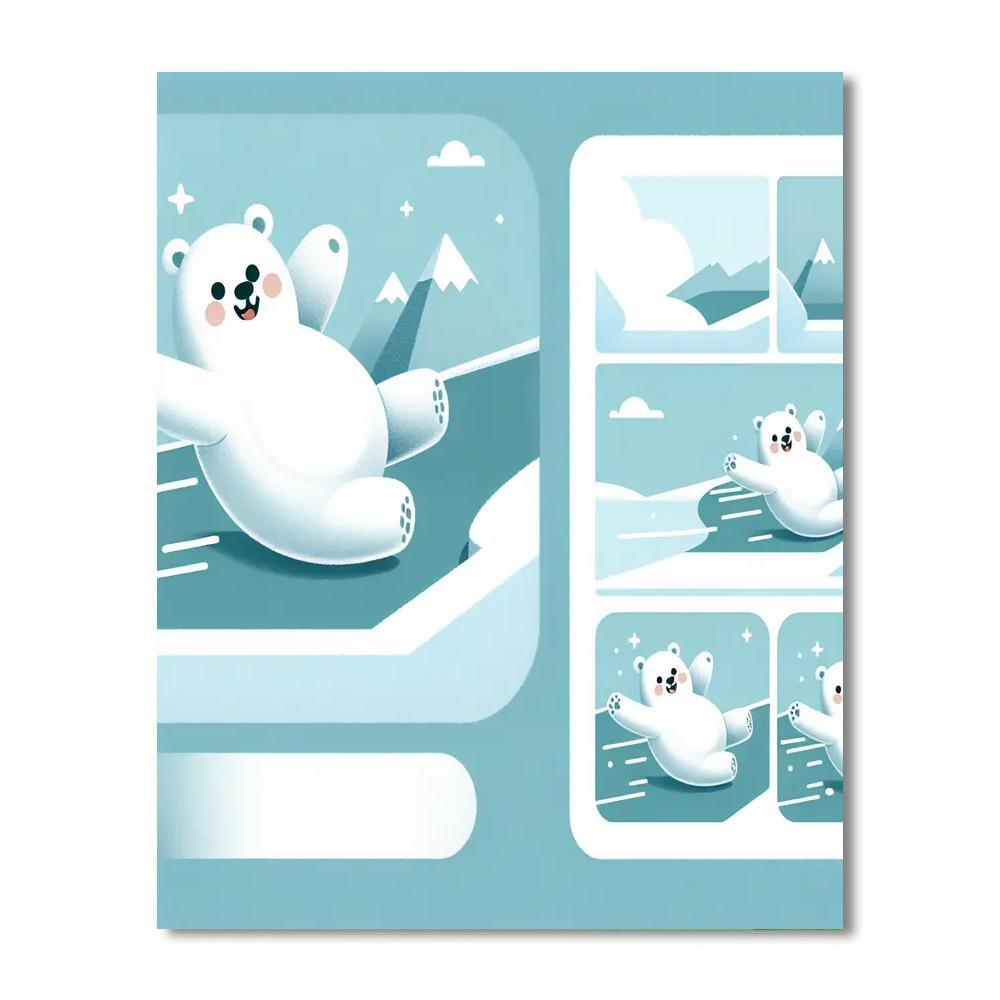 Playful Polar Bear Paint By Numbers Kits