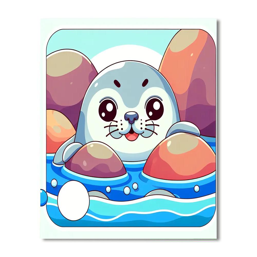 Curious Seal Paint By Numbers Kits